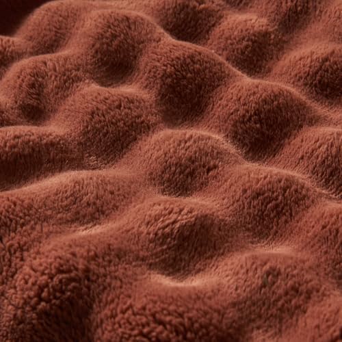 NEWCOSPLAY 3D Bubble Flannel Throw Blanket for Couch Coffee, 50"×60" - Image 6