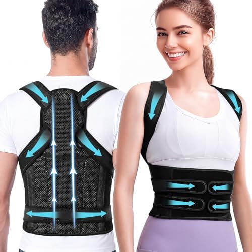 Posture Corrector for Men & Women, Full Back Brace & Straightener by Unknown