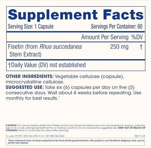 ProHealth Pure Fisetin Supplement 250mg, 60 Capsules - Image 6