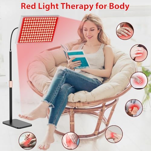Red Light Therapy for Body: Infrared Light Therapy Panel Lamp with Stand, 660nm Deep Red and 850nm Near Infrared LED Device at Home for Face and Body - Image 2