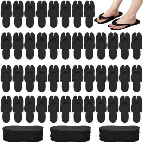 Disposable Pedicure Flip Flops Slippers Bulk,White EVA Flip-Flops Kit,SPA Pedicure Slippers for Adult,Lightweight and Easy to Wear,Ideal for Nail Salons,Hotels,Travel,Home,Party - Image 2