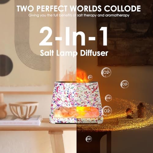 SALKING 2-in-1 Himalayan Salt Lamp for Home & Essential Oil Diffuser, 150ml - Image 3