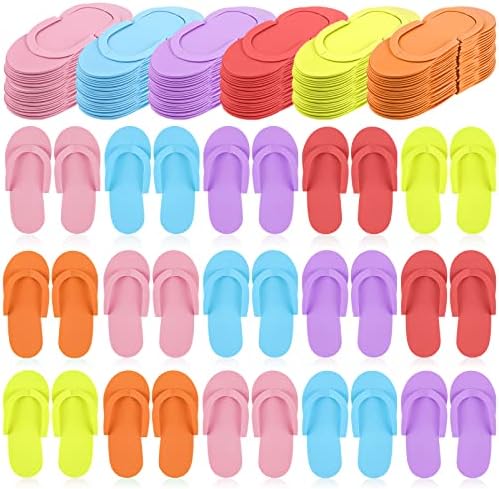 Geyoga 240 Pairs Disposable Flip Flops Pedicure, Multi Color by Geyoga
