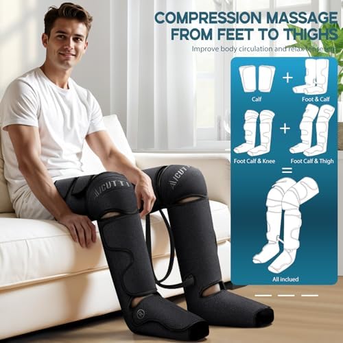 Air Compression Leg & Foot Massager with Heat – Relief for Circulation, Fatigue & Tension – Gifts for Men Women Mom Dad Husband Wife Her Him – Ideal for Mothers Day, Fathers Day, Christmas & Birthdays - Image 3