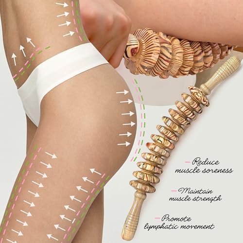 Wood Therapy Massage Roller Stick for Muscle Relief & Cellulite Reduction - Image 6