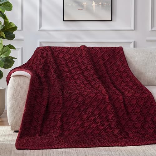 Anysay Knitted Weighted Blanket for Adult, Chunky Knit Throw 50''*60'' 7lbs - Image 5