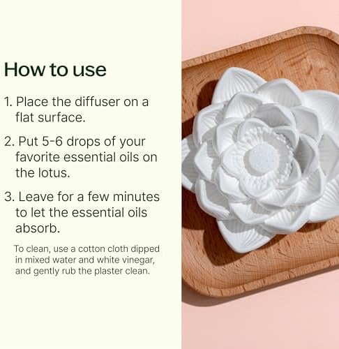 Plant Therapy Passive Lotus Flower Aromatherapy Essential Oil Diffuser - Image 2