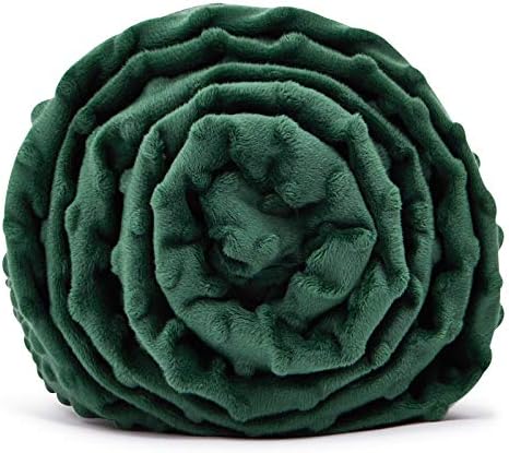 TONGDADA Weighted Blanket Cover (Dark Green Minky Dot, 60''x80'' Duvet Cover) by TONGDADA