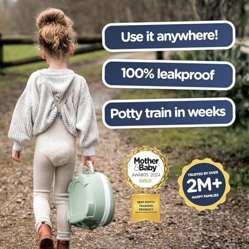 My Carry Potty - Green Pastel Travel Potty, Award-Winning Portable Toddler Toilet Seat for Kids to Take Everywhere - Image 4