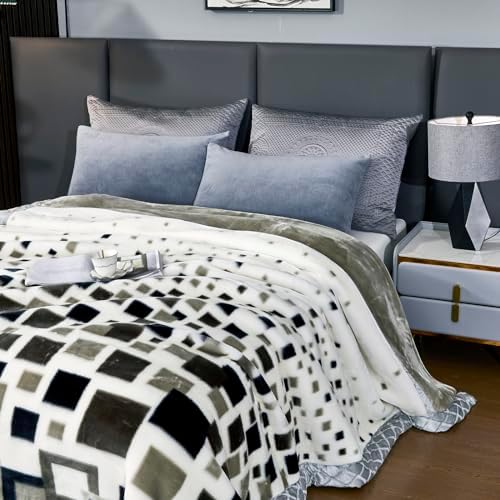 Korean Mink Blanket 59×79 inch, Silky Soft and Warm,2 Ply Reversible Raschel Bed Blanket for Single Bed. - Image 4