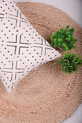 Trade Star Authentic Body Pillowcase Pure Cotton Case 100% Cotton Throw Decorative Cushion Covers Handloomed Oblong Pillow Cover Indian Decorations for Sofa Couch (Ivory NOVA 12X18 INCHES) - Image 4