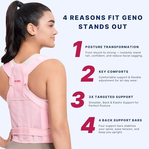 Fit Geno Posture Corrector for Women & Men, Back Shoulder Support Brace - Image 3