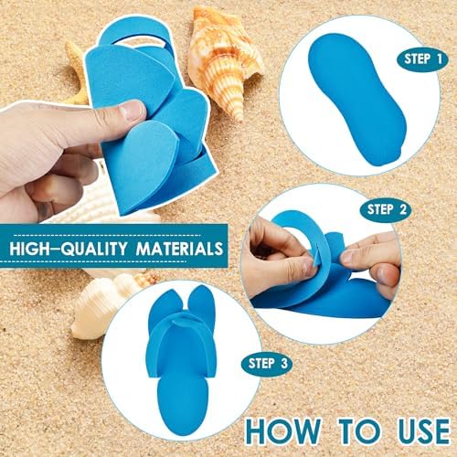 54 Pairs Disposable Pedicure Slippers Foam Disposable Flip Flops Anti Slip Multi Color Foldable Slippers Sandals for Guests Women Bath Nail Salon Spa - Image 2