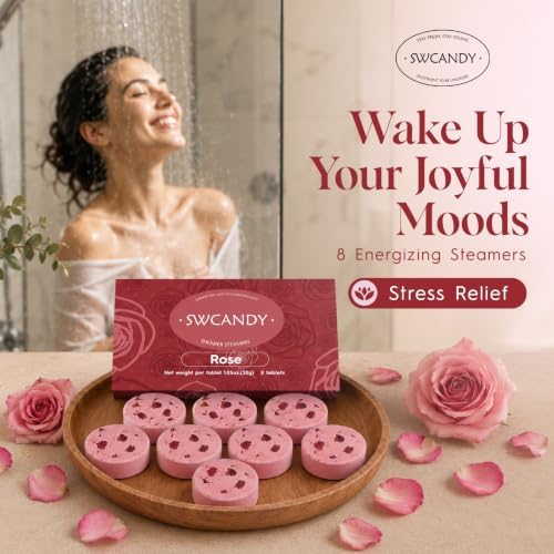 SWCANDY Rose Shower Steamers 8 Pack, Home Spa Self Care - Image 3