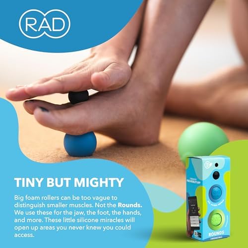 RAD Rounds – 3 Density Yoga Massage Ball Set for Deep Tissue Myofascial Release – Therapy Balls for Feet, Back, Neck, Jaw & Forearms – Trigger Point & Mobility Therapy (3-Pack) - Image 5