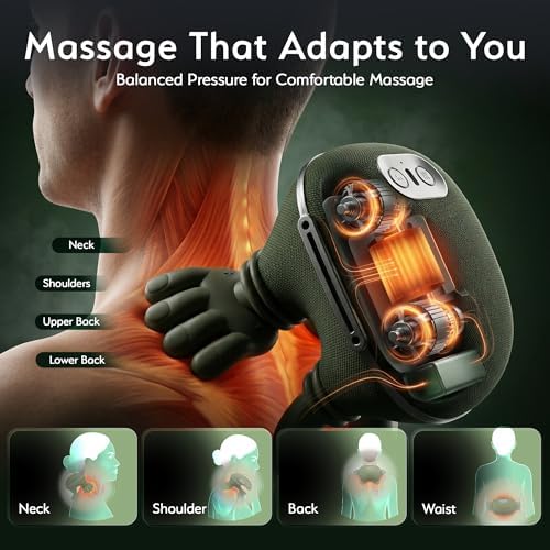 Neck Massager with Heat, Deep Kneading for Neck and Upper Shoulder Relief, Firm Shiatsu Pressure, 3 Modes, Cordless with Adjustable Strap - Image 6