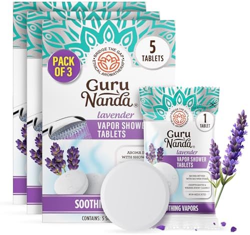 GuruNanda Lavender Vapor Shower Tablets, 15 ct by Gurunanda