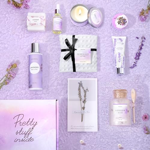 Gifts for Women, 9pc Lavender Bath and Body Gifts Set - Image 3
