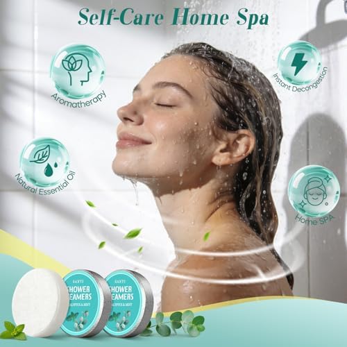 Shower Steamers Aromatherapy 15Pack, Eucalyptus & Mint, Gifts for Men Women - Image 2