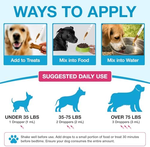 Pain Relief for Dogs, Hip & Joint Glucosamine Drops, Chondroitin Drops for Dogs, Natural Formula with Essential Nutrients for Active & Aging Dog, 60ml - Image 3