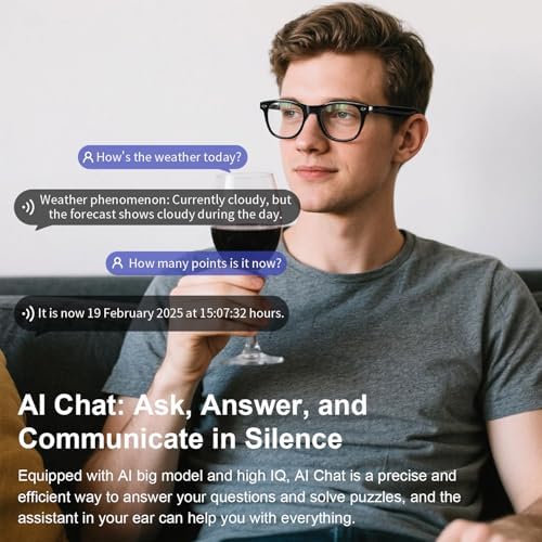 AI Smart Glasses Powered By GPT, Support 165+ Languages Real-Time Translation, Speakers & Audio Call Translator, AI Object Recognition, Noise Reduction, Smart Bluetooth Glasses for Men & Women(Black) - Image 6