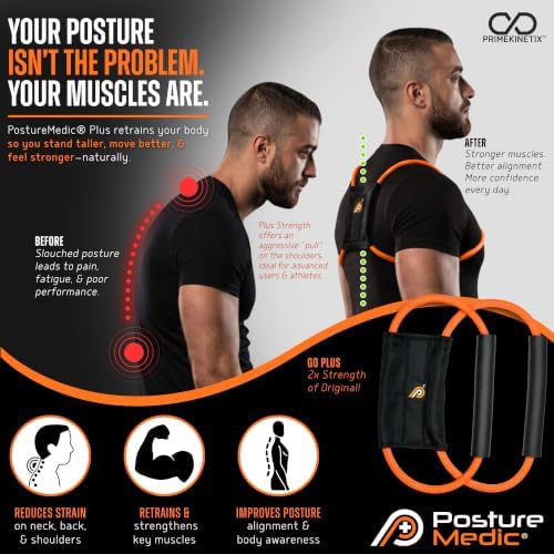 PostureMedic Plus Strength Dynamic Posture Corrector for Athletes – High Resistance Training System for Performance & Recovery – Professional Grade Posture Trainer for Men & Women - Image 2