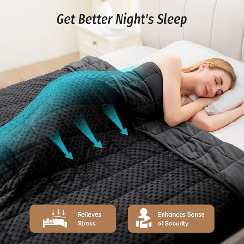 Wemore Weighted Blanket for Adults 20 lbs King Size 80"x87" Black - Image 3