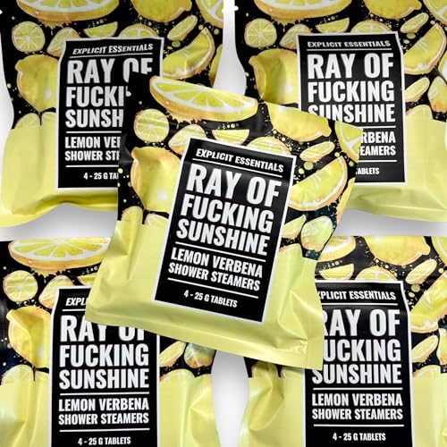 Explicit Essentials Ray of Fucking Sunshine Shower Steamers | Citrus Lemon Verbena Aromatherapy Shower Steamers to Lift Your Mood & Boost Your Day | Funny Self-Care Gift for Women & Men - Image 3