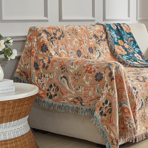 Boho Throw Blanket for Bed 90”x98”, 100% Cotton Blanket for Couch Sofa - Image 5
