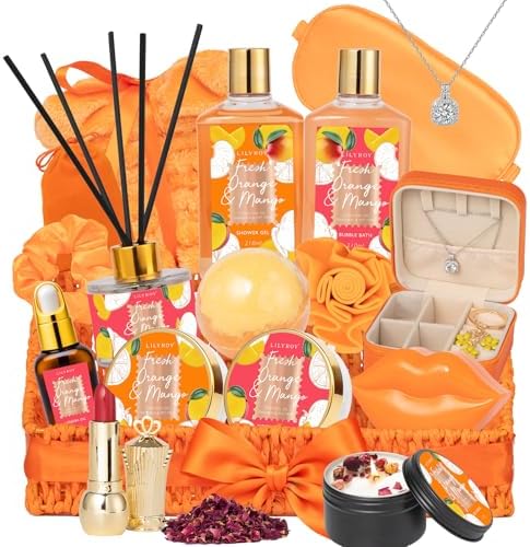 Spa Gifts, Skin Care, Birthday Gifts - 23-Piece Spa Gift Baskets for Women by LILYROY