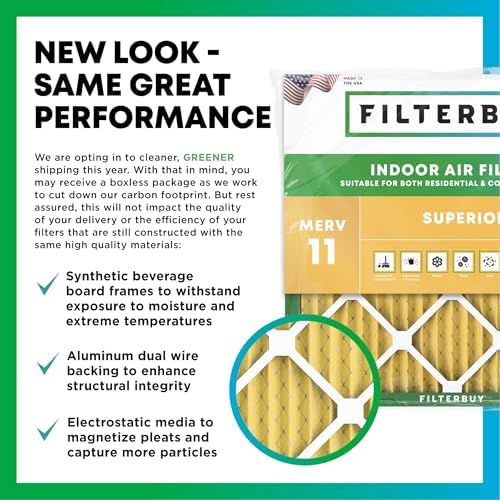 Filterbuy 16x16x1 Air Filter MERV 11 Pet & Allergy Defense (6-Pack) - Image 3