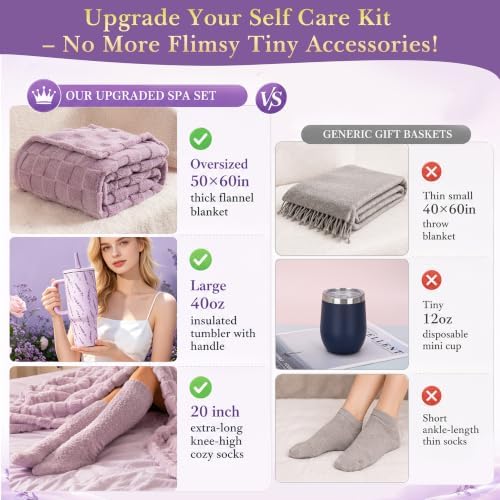 Birthday Gift Basket for Women, NECHEGI Luxury Spa Gift Set for Her - Image 3