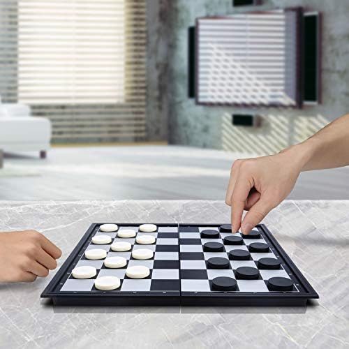 Magnetic Travel Checkers Board Game Set for Kids and Adults - Image 5