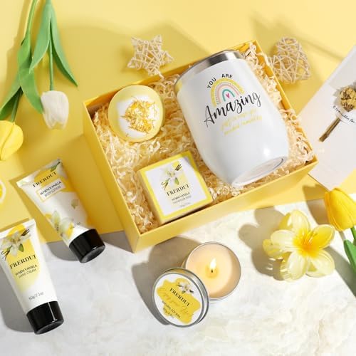 Birthday Gifts for Women, Relaxing Spa Gift Baskets for Women, Warm Vanilla Self Care Bath and Body Gift Set Care Package for Her Wife Mom Female Friends Bestie Sister Mothers Day Gifts - Image 2