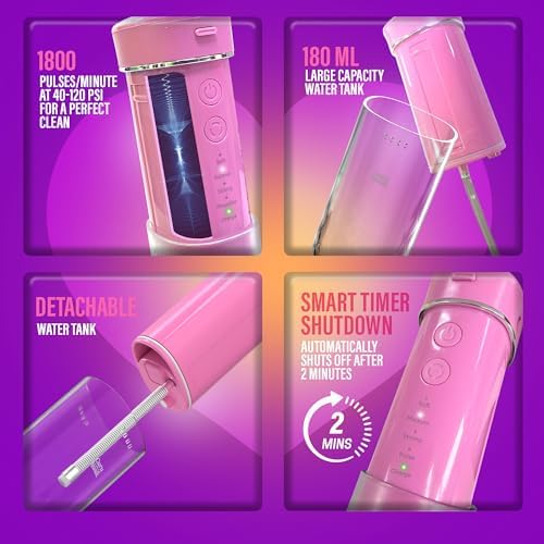 GuruNanda Portable Water Flosser Cordless, Sensitive Gums Friendly, 1ct - Image 5