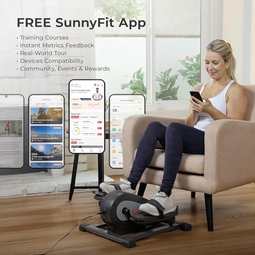 Sunny Health & Fitness Under Desk Pedal Elliptical Machine Leg Exerciser - Image 2