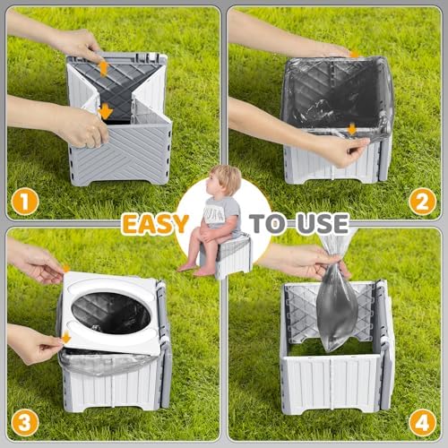 Orzbow Portable Potty Training Chair for Toddler, Travel Emergency Toilet - Image 6