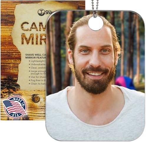 Shave Well Camping Anti-Fog Shaving Mirror with Chain - Image 2