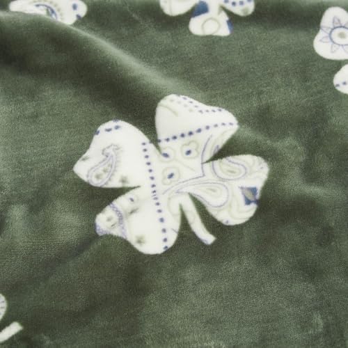 Lucky Brand 50" x 70" Plush Throw Blanket, Clover Green Blanket for Sofa or Bed - Image 5
