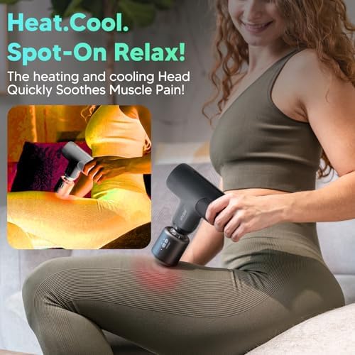 arboleaf Thermacool Massage Gun, Heat and Cold Percussion Back Pain Relief - Image 3