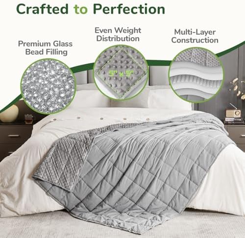 Sivio Weighted Blanket for Adults, King Size, 15 lb 80 x 87 inch - Image 5