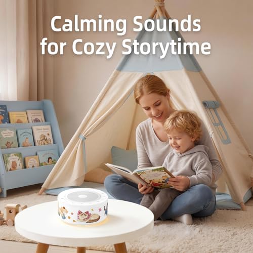 Kipcush White Noise Machine for Baby & Adults, Sleep Sound Machine with 30 Soothing Sounds, 8-Color Night Light, Memory Function, White Noise for Sleeping, Nursery, Office, Travel, Relaxation - Image 7