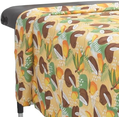 ForPro Designer Microfiber Massage Flat Sheet, 93"L x61"W, Coco Mango by ForProProfessionalCollection