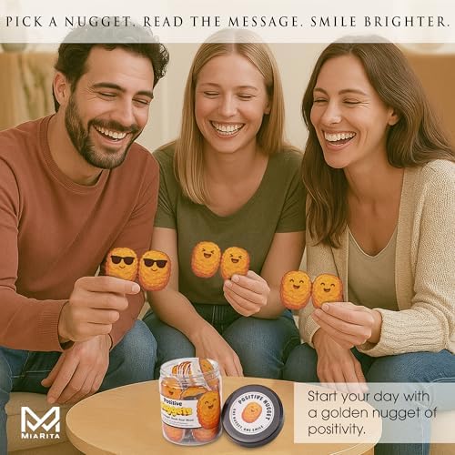 Emotional Supports Nuggets Jar, 60 Positive Chicken Nuggets Cards for Women, Teen Girl Room Decor, Teen Girl Gifts Trendy Stuff, White Elephant Gifts, Back to School Gifts - Image 5