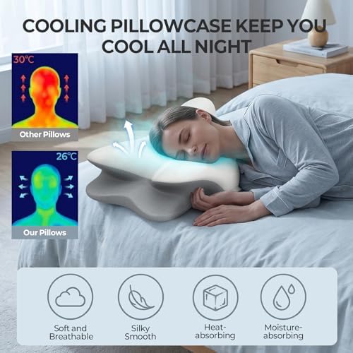 Cervical Neck Pillow for Pain Relief - Ergonomic Memory Foam Pillows - Image 2