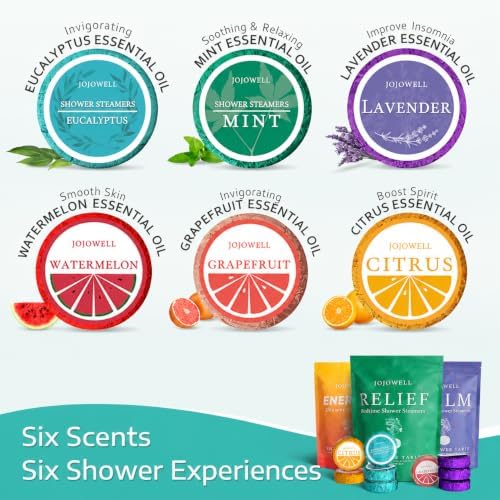 JoJowell Shower Steamers Aromatherapy - 18 Pack Birthday Gifts for Women & Men, Mom Wife Grandma Sister Her Teens, Self Care with Natural Essential Oils Relaxation Home SPA - Image 4
