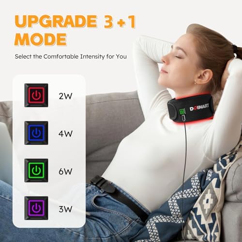 Doinart Red Light Therapy Belt for Neck, Portable Near Infrared Light Therapy for Face and Neck Chin Firming - Red Light Therapy Device Wearable Belt Neck Wrist Wrap Hand Unisex Gift - Image 6
