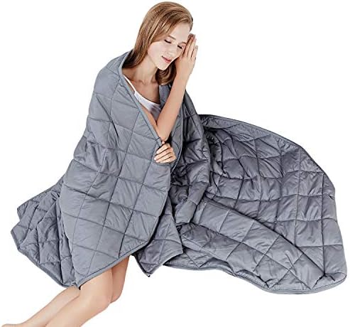 HYPNOSER Adult Weighted Blanket Queen Size (20 lbs, 60''x80'', Grey) | Cooling Heavy Blanket | Breathable Material with Pure Glass Beads - Image 2