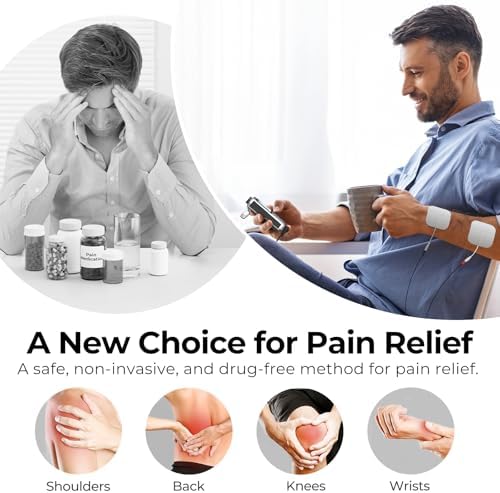 AUVON Rechargeable Digital TENS Unit Muscle Stimulator with 600 mAh Battery - Image 2