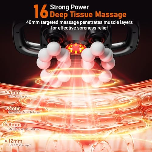 16-Head Massage Gun for Deep Tissue Massage, 3 Modes & 30 Levels - Image 4